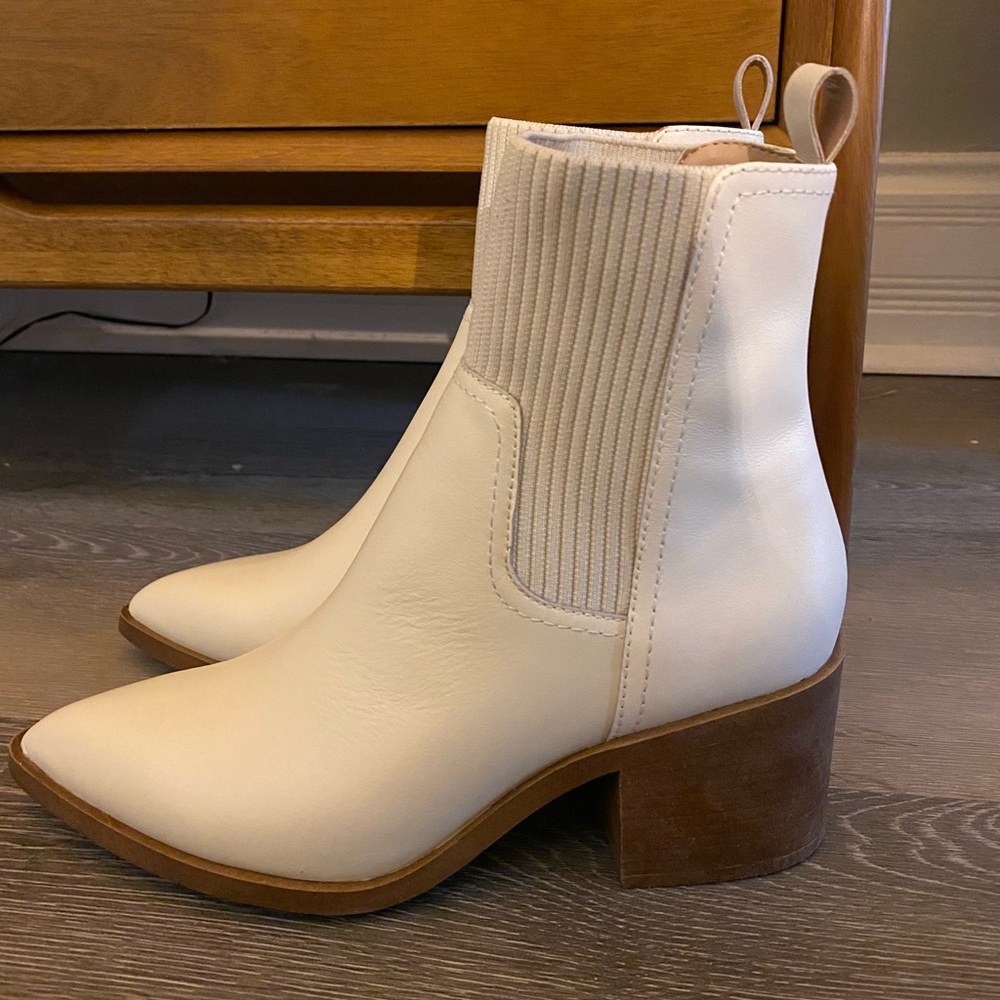 Ariel Booties - Bone Leather